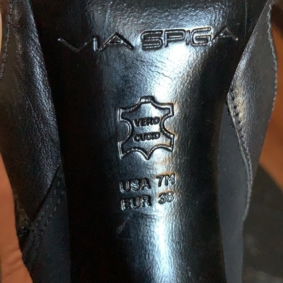 Via SPIGA Nya Black Leather Caged Bootie - Picture 12 of 16